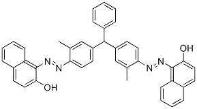 CAS#: 66085-68-5， 1,1'-[(Phenylmethylene)Bis[(2-Methyl-4,1-Phenylene)Azo]]Bis(2-Naphthol)