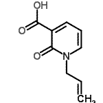 structure of CAS# 66158-33-6, 1-Allyl-2-oxo-1,2-dihydro-3-pyridinecarboxylic acid;1-Allyl-2-oxo-1,2-dihydro-3-pyridinecarboxylic acid;1-ALLYL-2-OXO-1,2-DIHYDRO-3-PYRIDINECARBOXYLICACID;1-Allyl-2-oxo-1,2-dihydropyridine-3-carboxylic acid