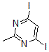 structure of CAS# 66298-49-5, 4,6-Diiodo-2-Methyl-Pyrimidine;4,6-DIIODO-2-METHYLPYRIMIDINE