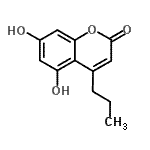 structure of CAS# 66346-59-6, 5,7-Dihydroxy-4-propyl-2H-chromen-2-one;2H-1-Benzopyran-2-one,5,7-dihydroxy-4-propyl-;5,7-Dihydroxy-4propyl-2H-1-benzopyran-2-one;5,7-Dihydroxy-4-propyl-2H-1-benzopyran-2-one