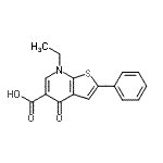 CAS#: 66441-42-7， 7-Ethyl-4-oxo-2-phenyl-4,7-dihydrothieno[2,3-b]pyridine-5-carboxylic acid