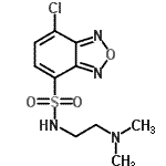 structure of CAS# 664985-43-7, 7-Chloro-N-[2-(dimethylamino)ethyl]-2,1,3-benzoxadiazole-4-sulfonamide;4-[2-(DIM<wbr>ETHYLAMIN<wbr>O)ETHYLAM<wbr>INOSULFON<wbr>YL]-7-CHL<wbr>ORO-2,1,3<wbr>-BENZOXAD<wbr>IAZOLE;DAABD-Cl <wbr>[=4-[2-(D<wbr>imethylam<wbr>ino)ethyl<wbr>aminosulf<wbr>onyl]-7-c<wbr>hloro-2,1<wbr>,3-benzox<wbr>adiazole]<wbr> [for Pro<wbr>teome Ana<wbr>lysis]