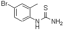 structure of CAS# 66644-79-9, 1-(4-Bromo-2-methylphenyl)thiourea;1-(2-Bromo-4-methylphenyl)-2-thiourea;1-(4-Bromo-2-methylphenyl)-2-thiourea;4-BROMO-2-METHYLPHENYLTHIOUREA
