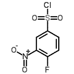 structure of CAS# 6668-56-0, 4-Fluoro-3-Nitrobenzenesulfonyl Chloride;4-fluoro-3-nitro-benzenesulfonyl chloride;4-FLUORO-3-NITROBENZENESULFONYLCHLORIDE;4-FLUORO-3-NITROBENZENESULPHONYL CHLORIDE