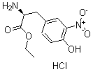 结构式 CAS# 66737-54-0, 3-硝基-L-酪氨酸乙酯盐酸盐(1:1)