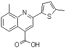 结构式 CAS# 667412-63-7, 8-甲基-2-(5-甲基-2-噻吩基)-4-喹啉羧酸