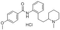 structure of CAS# 66794-74-9, Encainide Hydrochloride;4-Methoxy-N-[2-[2-(1-Methyl-2-Piperidyl)Ethyl]Phenyl]Benzamide Hydrochloride;4-Methoxy-N-[2-[2-(1-Methyl-2-Piperidinyl)Ethyl]Phenyl]Benzamide Hydrochloride;(+-)-2'-(2-(1-Methyl-2-Piperidyl)Ethyl)-P-Anisanilide Monohydrochloride