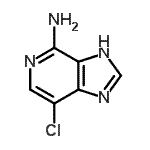 structure of CAS# 668268-69-7, 7-Chloro-3H-imidazo[4,5-c]pyridin-4-amine;7-chloro-1H-imidazo[4,5-c]pyridin-4-amine