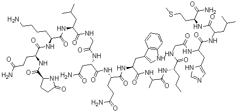 structure of CAS# 66839-66-5, 3-L-Lysine-Bombesin