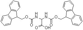 structure of CAS# 668492-50-0, Bis{[(9H-fluoren-9-ylmethoxy)carbonyl]amino}acetic acid;N,N'-Bis-Fmoc-diaminoacetic acid
