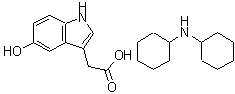 结构式 CAS# 66866-39-5, N-环己基环己胺 (5-羟基-1H-吲哚-3-基)乙酸盐