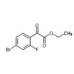 结构式 CAS# 668970-56-7, 乙基(4-溴-2-氟苯基)(氧代)乙酸酯