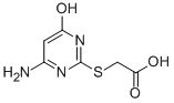 structure of CAS# 66902-63-4, (4-Amino-6-Hydroxy-Pyrimidin-2-Ylsulfanyl)-Acetic Acid;2-[(4-Amino-6-Oxo-3H-Pyrimidin-2-Yl)Thio]Acetic Acid;2-[(4-Amino-6-Keto-3H-Pyrimidin-2-Yl)Thio]Acetic Acid;2-[(4-Amino-6-Oxo-3H-Pyrimidin-2-Yl)Sulfanyl]Ethanoic Acid