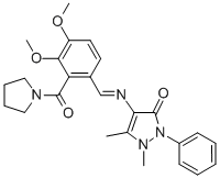 CAS#: 66913-52-8， 4-[[3,4-Dimethoxy-2-(1-Pyrrolidinylcarbonyl)Benzylidene]Amino]Antipyrine