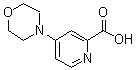 structure of CAS# 66933-68-4, 4-(4-Morpholinyl)-2-Pyridinecarboxylicacid;4-Morpholinopyridine-2-Carboxylic Acid;4-Morpholino-2-Pyridinecarboxylic Acid;4-Morpholinopicolinic Acid