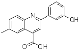 结构式 CAS# 669740-21-0, 2-(3-羟基苯基)-6-甲基-4-喹啉羧酸