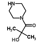 结构式 CAS# 670252-63-8, 2-羟基-2-甲基-1-(1-哌嗪基)-1-丙酮