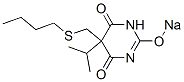 CAS 登录号：67050-75-3， 5-(丁基硫甲基)-5-异丙基-2-钠氧基-4,6(1H,5H)-嘧啶二酮