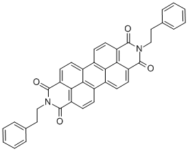 结构式 CAS# 67075-37-0, 2,9-二(2-苯基乙基)蒽并(2,1,9-def:6,5,10-d'e'f')二异喹啉-1,3,8,10(2H,9H)-四酮