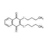 结构式 CAS# 671189-54-1, 2,3-二(丁基硫基)-1,4-萘醌