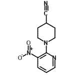 结构式 CAS# 671191-99-4, 1-(3-硝基-2-吡啶基)-4-哌啶甲腈