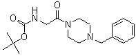 structure of CAS# 671212-34-3, N-[2-Oxo-2-[4-(Phenylmethyl)-1-Piperazinyl]Ethyl]-Carbamic Acid 1,1-Dimethylethyl Ester