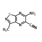 CAS#: 67209-12-5， 6-Amino-3-methyl[1,2]thiazolo[4,5-b]pyrazine-5-carbonitrile