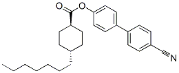 结构式 CAS# 67284-61-1, 反式-4-庚基-环己烷羧酸 4'-氰基(1,1'-联苯)-4-基酯