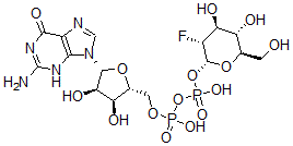 CAS 登录号:67341-46-2, 鸟苷二磷酸酯 2-脱氧-2-氟甘露糖酯
