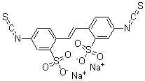 结构式 CAS# 67483-13-0, 4,4'-二异硫氰酸基二苯乙烯-2,2'-二磺酸二钠盐