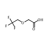 structure of CAS# 675-67-2, (2,2,2-Trifluoroethoxy)Acetic Acid;(2,2,2-Trifluorethoxy)essigsaeure;(2,2,2-trifluoroethoxy)ethanoic acid;MFCD02322998