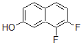 structure of CAS# 675132-42-0, 7,8-Difluoro-2-Naphthalenol;7,8-Difluoronaphthalen-2-Ol;7.8-Difluoro-2-Naphthol;7.8-Difluoro-2-Napht