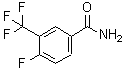 structure of CAS# 67515-57-5, 4-Fluoro-3-(Trifluoromethyl)-Benzamide;4-Fluoro-3-Trifluoromethylbenzamide;Jrd-0540;St5407145