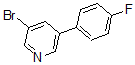 structure of CAS# 675590-04-2, 3-Bromo-5-(4-Fluorophenyl)Pyridine;3-BROMO-5-(4-FLUOROPHENYL)PYRIDINE;3-Bromo-5(4-Fluorpphenyl)Pyridine