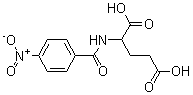 structure of CAS# 6758-40-3, N-(4-Nitrobenzoyl)-L-Glutamic Acid;2-[[(4-Nitrophenyl)-Oxomethyl]Amino]Pentanedioic Acid;2-[(4-Nitrobenzoyl)Amino]Glutaric Acid;2-[(4-Nitrophenyl)Carbonylamino]Pentanedioic Acid