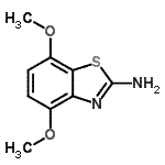 structure of CAS# 67617-99-6, 4,7-Dimethoxy-1,3-benzothiazol-2-amine;2-Benzothiazolamine,4,7-dimethoxy-;4,7-dimethoxybenzo[d]thiazol-2-amine;4,7-Dimethoxy-benzothiazol-2-ylamine