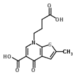 CAS#: 67637-76-7， 7-(3-Carboxypropyl)-2-methyl-4-oxo-4,7-dihydrothieno[2,3-b]pyridine-5-carboxylic acid