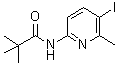 结构式 CAS# 676588-16-2, N-(5-碘-6-甲基-2-吡啶基)-2,2-二甲基丙酰胺