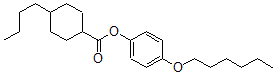 结构式 CAS# 67679-60-1, 4-丁基-环己烷羧酸 4-(己氧基)苯基酯