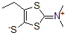 structure of CAS# 677031-20-8, N-(4-Ethyl-5-Mercapto-1,3-Dithiol-2-Ylidene)-N-Methyl-Methanaminium Inner Salt;2-(N,N-DIMETHYLIMINIUM)-4-ETHYL-5-MERCAPTO-1,3-DITHIOL, INNER SALT
