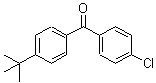 structure of CAS# 67743-49-1, (4-Chlorophenyl)[4-(2-methyl-2-propanyl)phenyl]methanone;4-tert-Butyl-4'-chlorobenzophenone;ZINC04242230