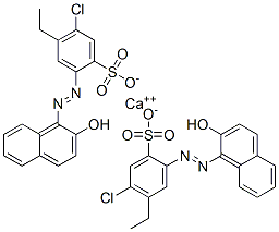 CAS#: 67801-03-0， 5-Chloro-4-Ethyl-2-(2-Hydroxy-1-Naphthalenyl)Azo-Benzenesulfonic Acid Calcium Salt (2:1)