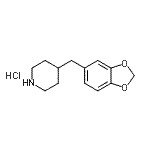 CAS#: 67848-79-7， 4-(1,3-Benzodioxol-5-ylmethyl)piperidine hydrochloride (1:1)