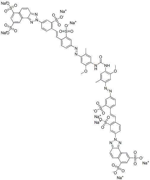 CAS#: 67875-00-7， Octasodium 2,2'-[Carbonylbis[Imino(5-Methoxy-2-Methyl-4,1-Phenylene)Azo(2-Sulphonato-4,1-Phenylene)Vinylene-(3-Sulphonato-4,1-Phenylene)]]Bis[2H-Naphtho[1,2-d]Triazole-6,8-Disulphonate]