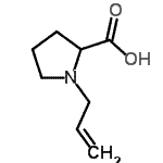 结构式 CAS# 678988-13-1, 1-烯丙基脯氨酸