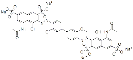 CAS#: 67906-44-9， Tetrasodium 3,3'-[(3,3'-Dimethoxy[1,1'-Biphenyl]-4,4'-Diyl)Bis(Azo)]Bis[5-(Acetylamino)-4-Hydroxynaphthalene-2,7-Disulphonate]