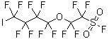 structure of CAS# 67990-76-5, 1,1,2,2-Tetrafluoro-2-(1,1,2,2,3,3,4,4-Octafluoro-4-Iodobutoxy)-Ethanesulfonyl Fluoride;ETHANESULFONYL FLUORIDE, 1,1,2,2-TETRAFLUORO-2-(1,1,2,2,3,3,4,4-OCTAFLUORO-4-IODOBUTOXY)-;2-(4-Iodo-1,1,2,2,3,3,4,4-Octafluorobutoxy)-1,1,2,2-Tetrafluoroethanesulphonyl Fluoride;1,1,2,2-TETRAFLUORO-2-(1,1,2,2,3,3,4,4-OCTAFLUORO-4-IODOBUTOXY)ETHANESULFONYL FLUORIDE
