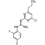 CAS#: 680214-82-8， 2-(4-Chloro-6-propyl-2-pyrimidinyl)-1-(2,4-difluorophenyl)guanidine