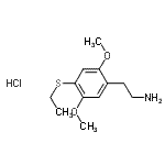 structure of CAS# 681160-71-4, 2-[4-(Ethylsulfanyl)-2,5-dimethoxyphenyl]ethanamine hydrochloride (1:1);