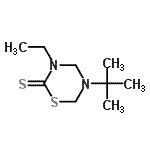 CAS#: 681218-07-5， 3-Ethyl-5-(2-methyl-2-propanyl)-1,3,5-thiadiazinane-2-thione